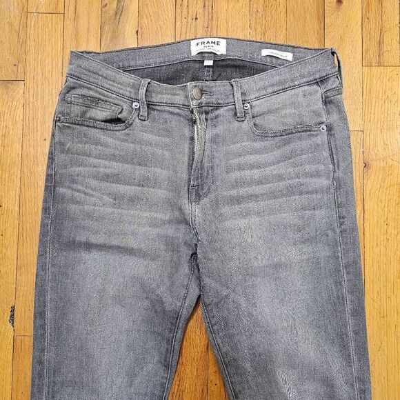 Frame Mens L'Homme Skinny Zippered 5 Pocket Jeans Gray Size 31 - Picture 2 of 8